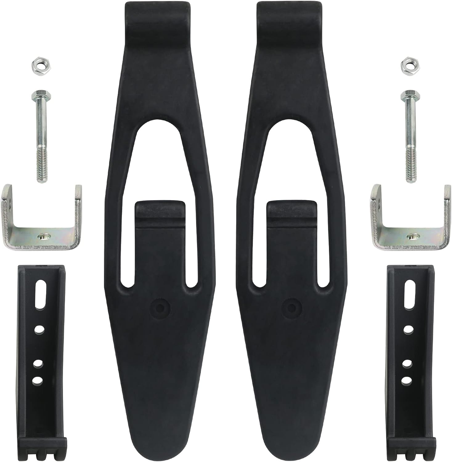 Hood Latch Strap with Catch Bracket Kit 2 Pack Compatible with Kenworth T300 T600 T800 W900, Peterbilt 357 367 377 378 379 388 389 1987-2011 Truck Hood Parts Replaces 23-13857 L56-0001 HLK1035