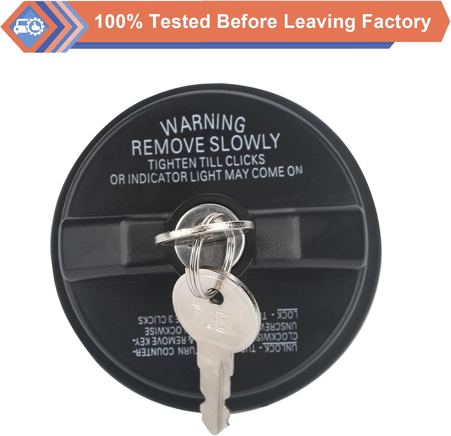 ZONFANT Locking Gas Cap W/2 Keys, Lock Fuel Cap Compatible With Chevy Honda Nissan Acura Mazda Cillac GMC Vehicle 4Runner FJ Cruiser Silvero Camaro And More, Replace#10504 77300-47020 - Image 4