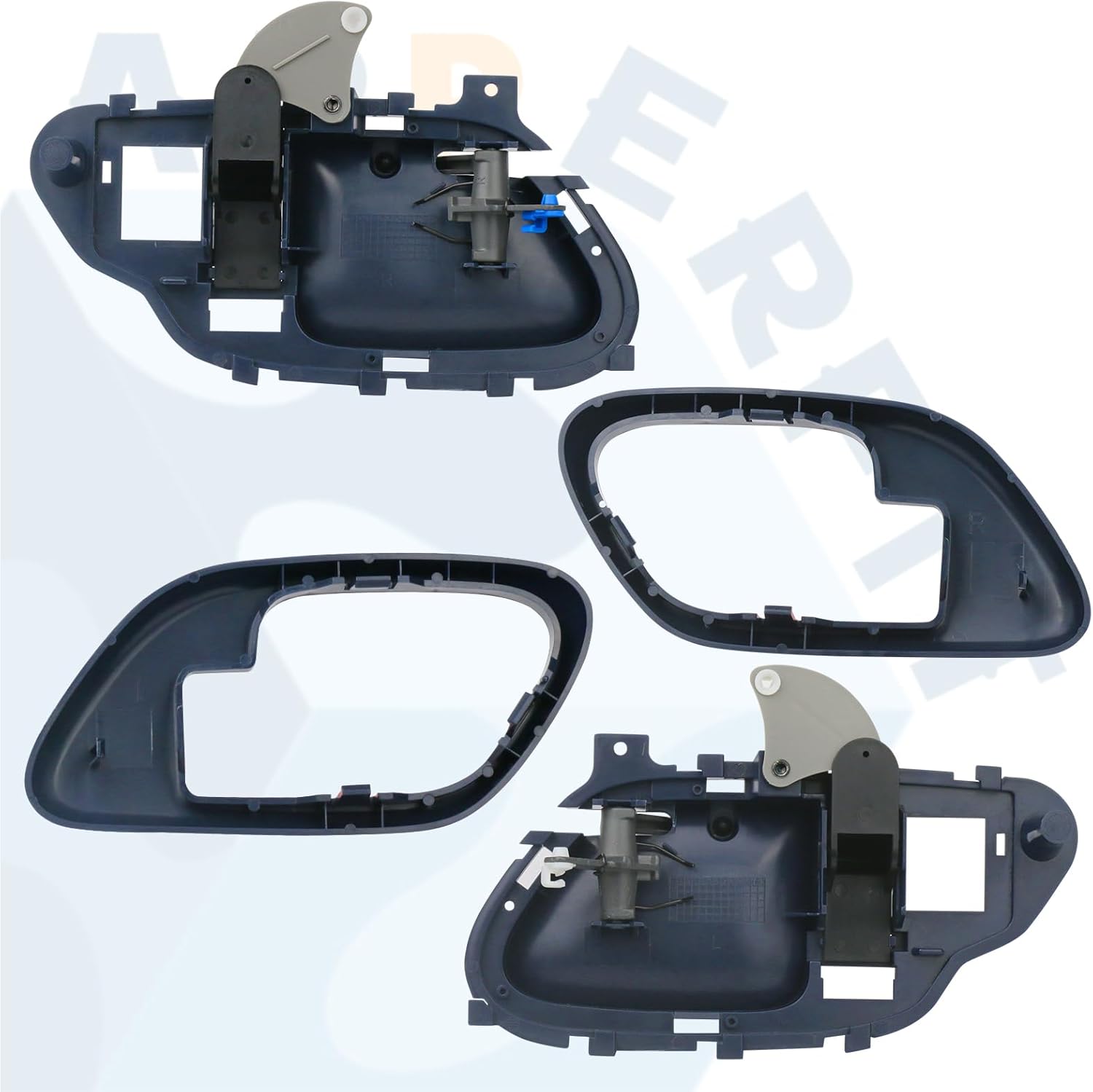 APPERFiT Interior Door Handle w/Bezel Kit (Blue) Compatible with 1995-2002 Chevy Chevrolet GMC Truck C1500 C2500 C3500 K1500 K2500 K3500 Suburban Tahoe Yukon 15708045 15708046 - Image 2