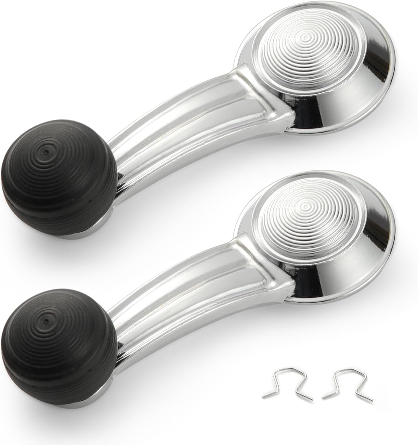 Window Crank Handle & Interior Door Handle Set for 1967-1996 Buick/Chevrolet/GMC Trucks SUVs Models,Chrome,Set of 4 - Image 4