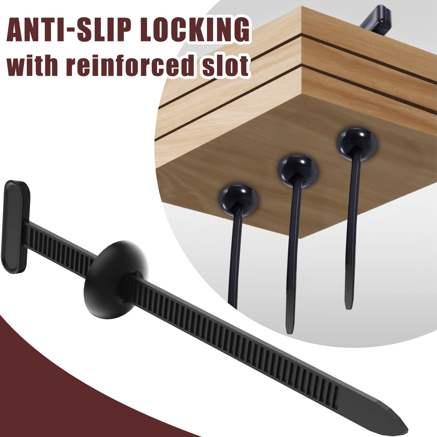 200 Pack Nylon Universal Cable Tie Buckle Zip Tie, Heavy Duty Self-Locking Push Pin with Button Fixion Tools, UV Resistant Plastic Rivet Fasteners for Car Auto Repair (Fender, Bumper, Trunk Liner) - Image 5