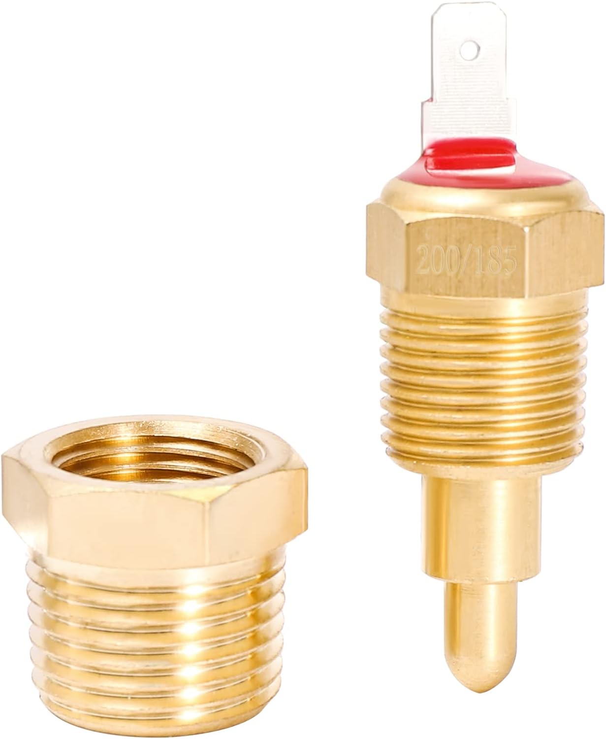 Fan Temperature Switch 200 to 185 Degree Electric Engine Cooling Fan Thermostat Temp Sensor Switch with 3/8" Pipe Thre for 10" 12" 14" 16" Fan