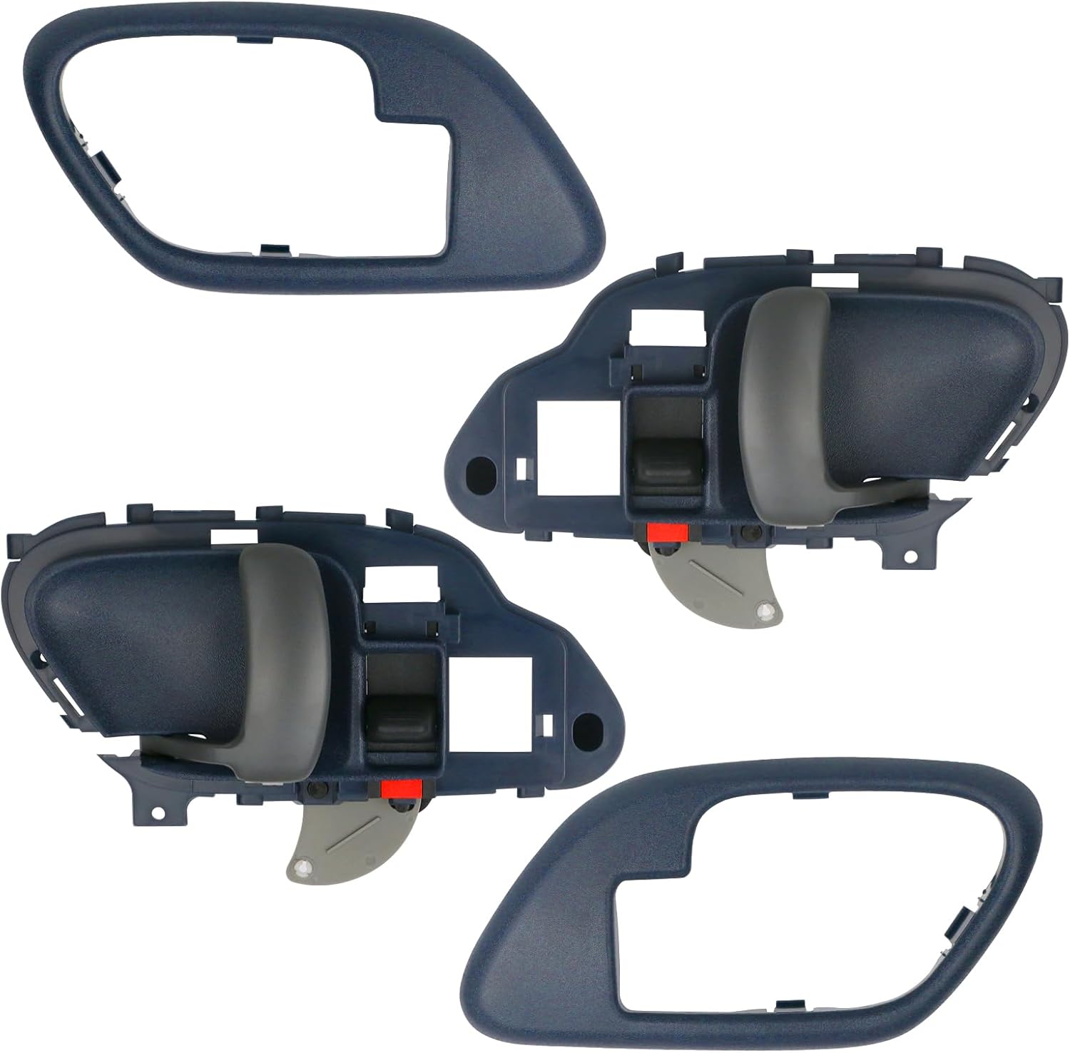 APPERFiT Interior Door Handle w/Bezel Kit (Blue) Compatible with 1995-2002 Chevy Chevrolet GMC Truck C1500 C2500 C3500 K1500 K2500 K3500 Suburban Tahoe Yukon 15708045 15708046