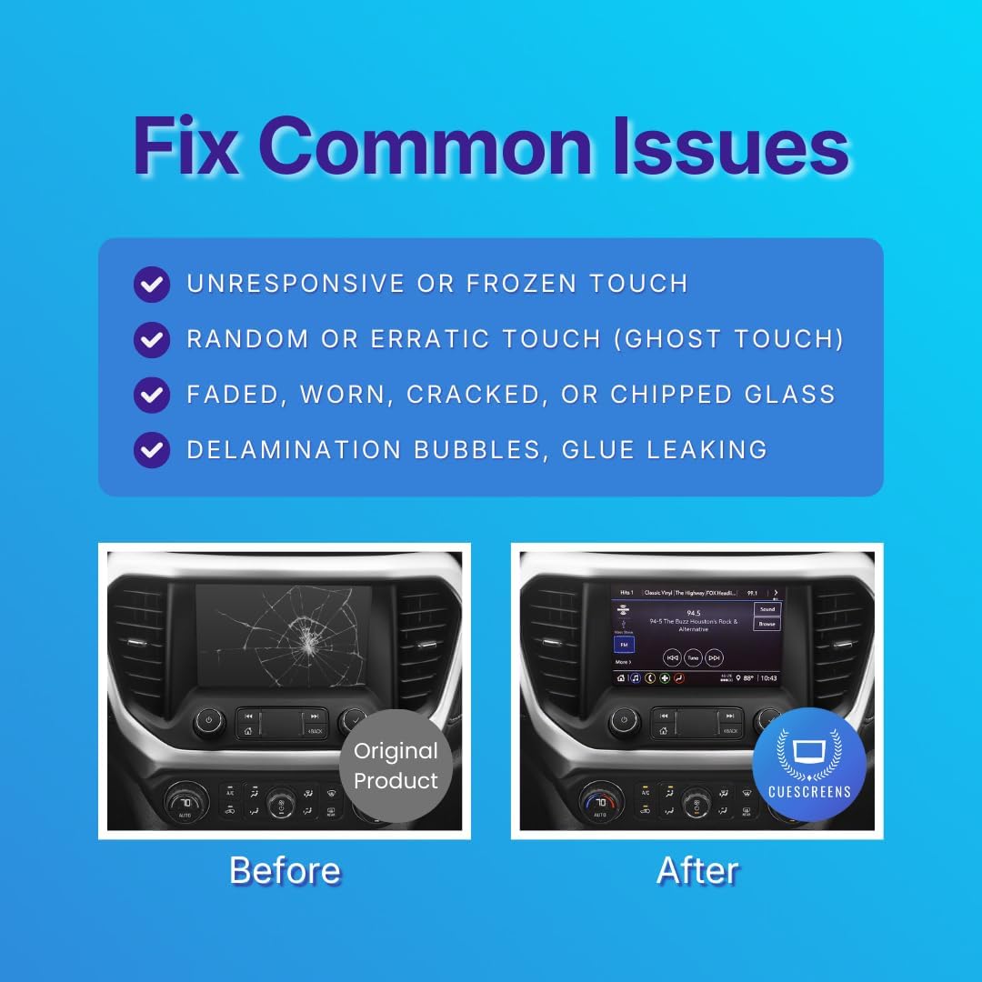 Upgred 8” MyLink IntelliLink Touch Screen Digitizer – New Ultra-Responsive Chipset, OEM DJ080PA-01A, Anti-Glare Glass – Fits Chevy & GMC Trucks/SUVs – Easy Install, Lifetime Support - Image 3