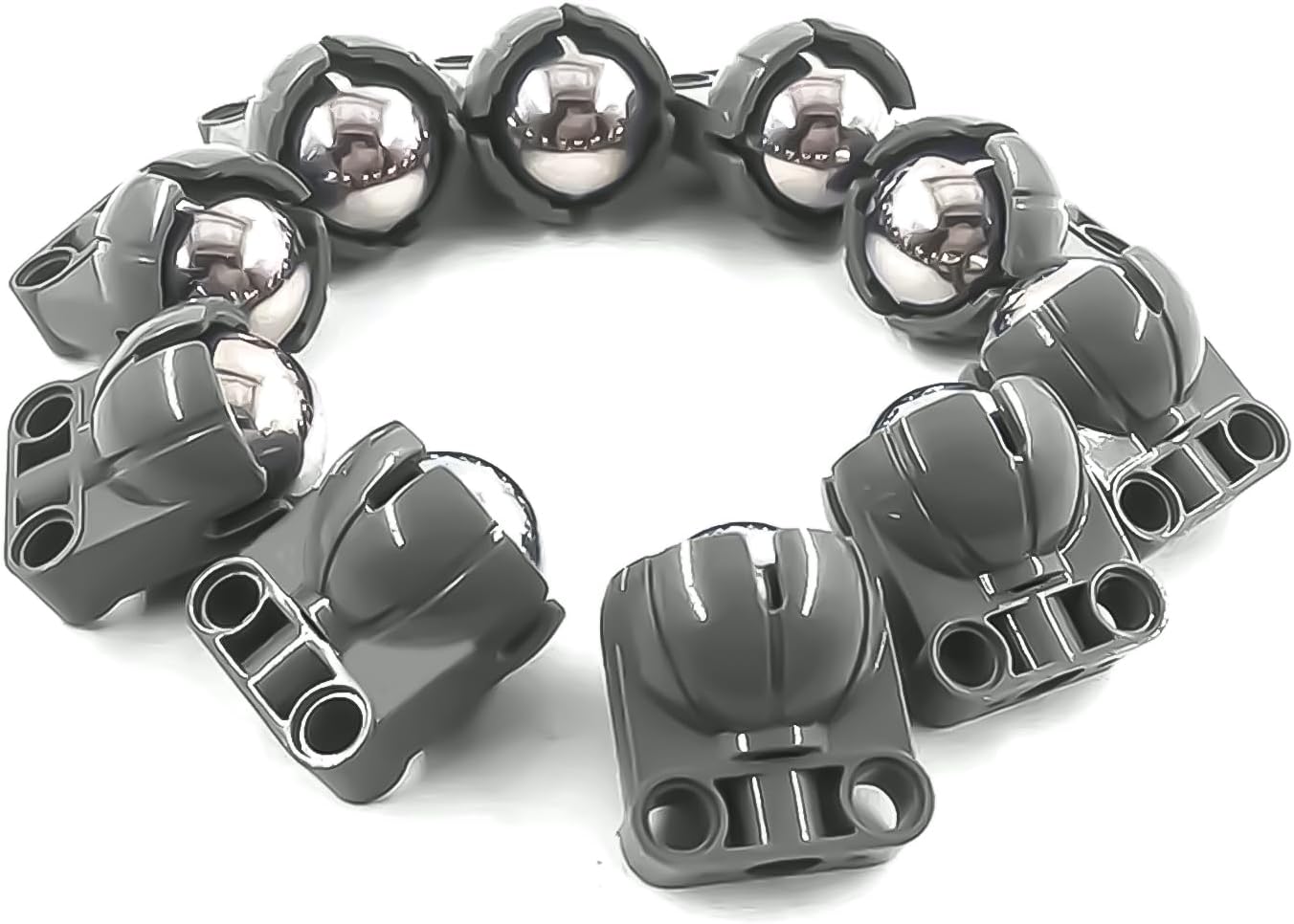 4pcs New Light Grey Universal Wheel Compatible with Lego 92911 bb607 Suspension & Drivetrain Robot Motor Robotics vanced Building mindstorms EV3 NXT Part 6023956 4610380 99948 - Image 3