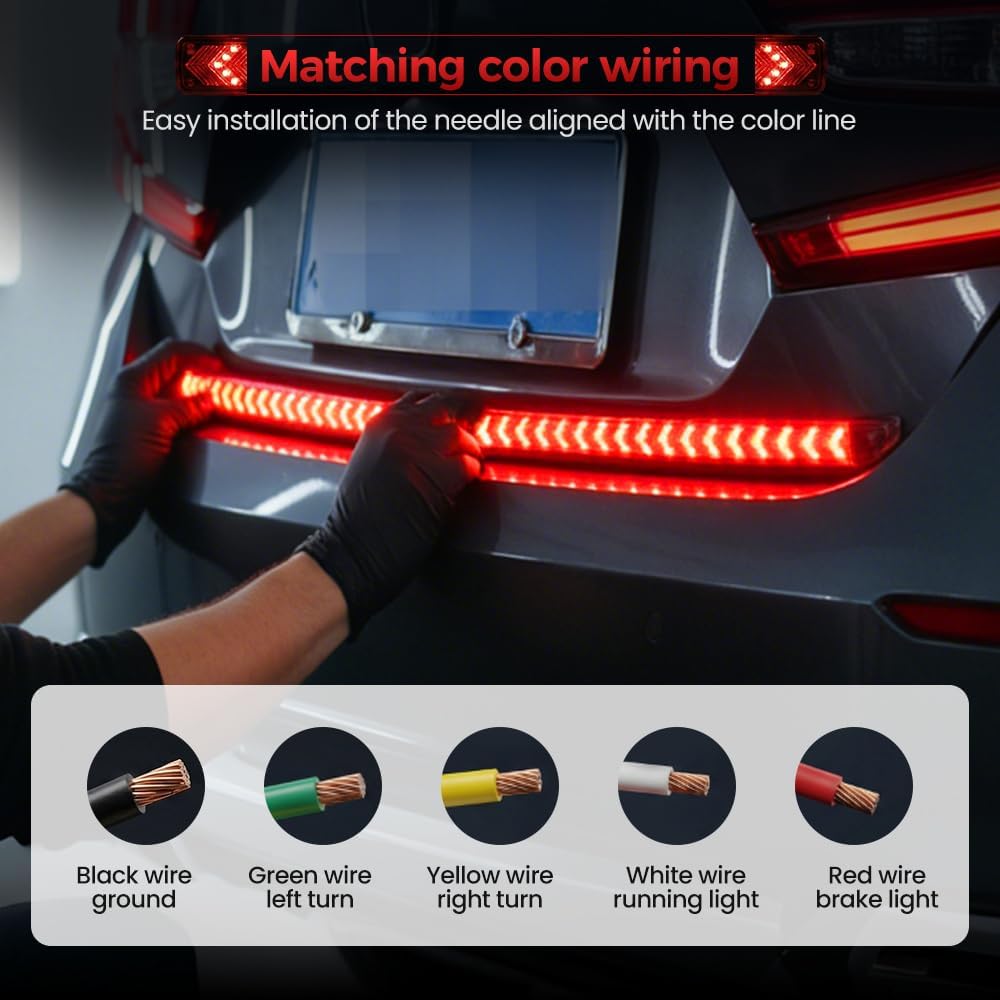 78 Inch Tailgate Light Bar Strip, 2026 Upgred Truck Dynamic Taillight for Pickup Trailer, Weatherproof Truck Tailgate Strip Light LED Bar Break Reverse Turn Signal (78in) - Image 4