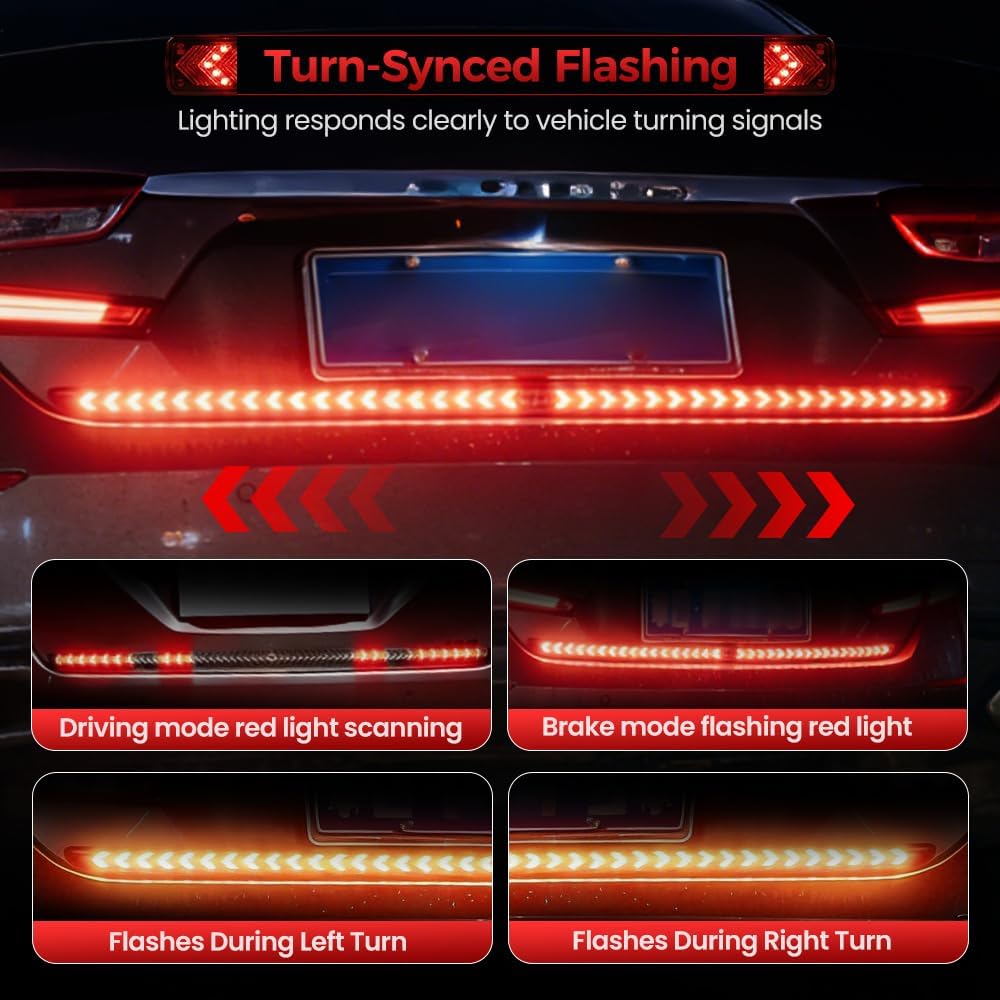 78 Inch Tailgate Light Bar Strip, 2026 Upgred Truck Dynamic Taillight for Pickup Trailer, Weatherproof Truck Tailgate Strip Light LED Bar Break Reverse Turn Signal (78in) - Image 3