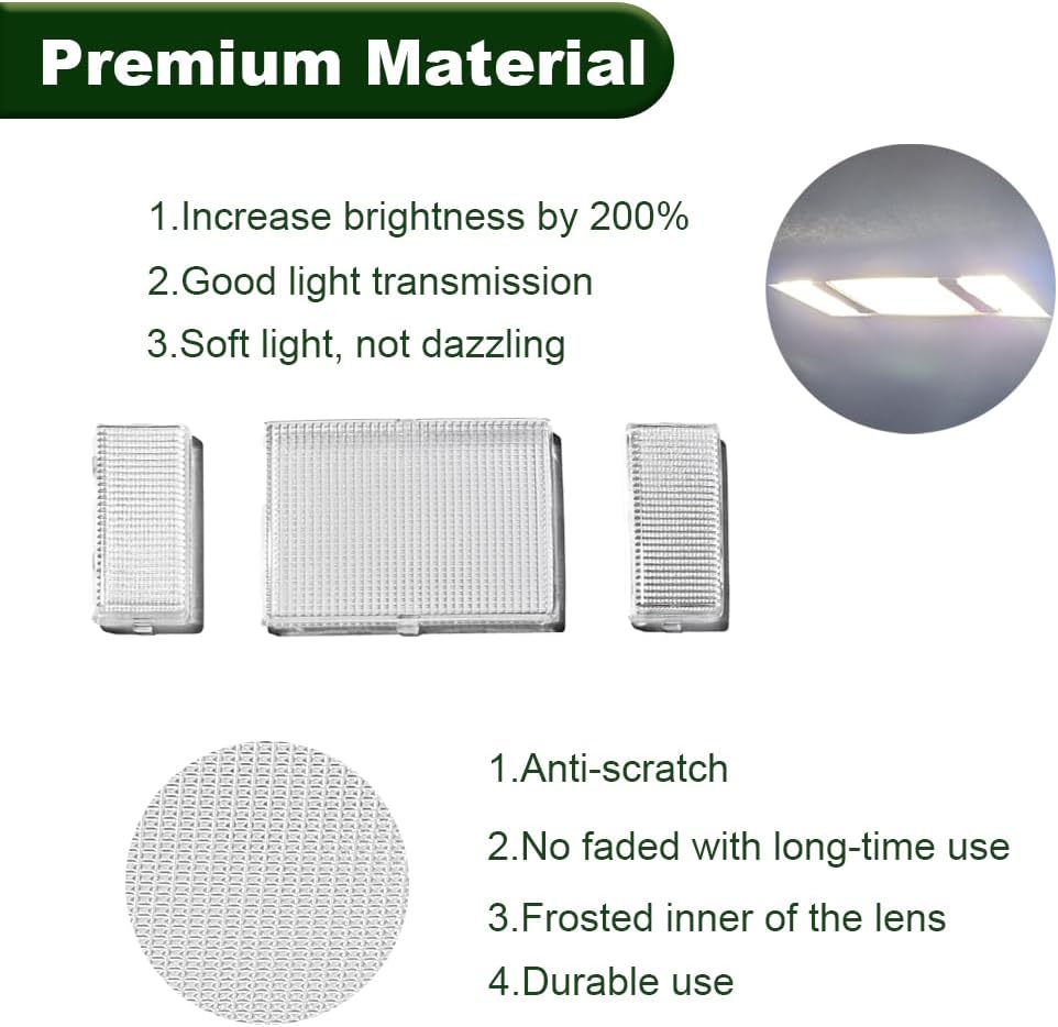 Dome Light Cover Interior Map Dome Light Cover Clear Lens replacement Compatible with K1500 K2500 C1500 C2500 1988-2000, Chevy Silvero GMC Sierra 1988-1998 Pickup - Image 4