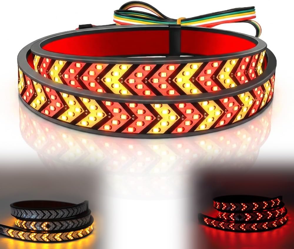 78 Inch Tailgate Light Bar Strip, 2026 Upgred Truck Dynamic Taillight for Pickup Trailer, Weatherproof Truck Tailgate Strip Light LED Bar Break Reverse Turn Signal (78in)