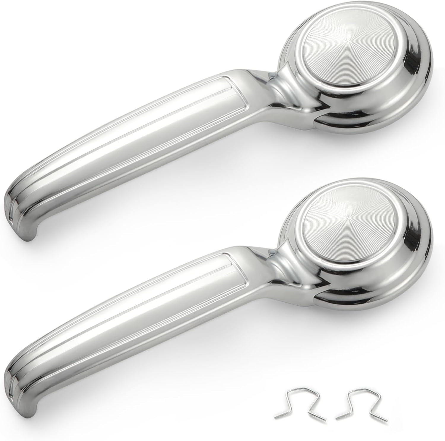Window Crank Handle & Interior Door Handle Set for 1967-1996 Buick/Chevrolet/GMC Trucks SUVs Models,Chrome,Set of 4 - Image 3