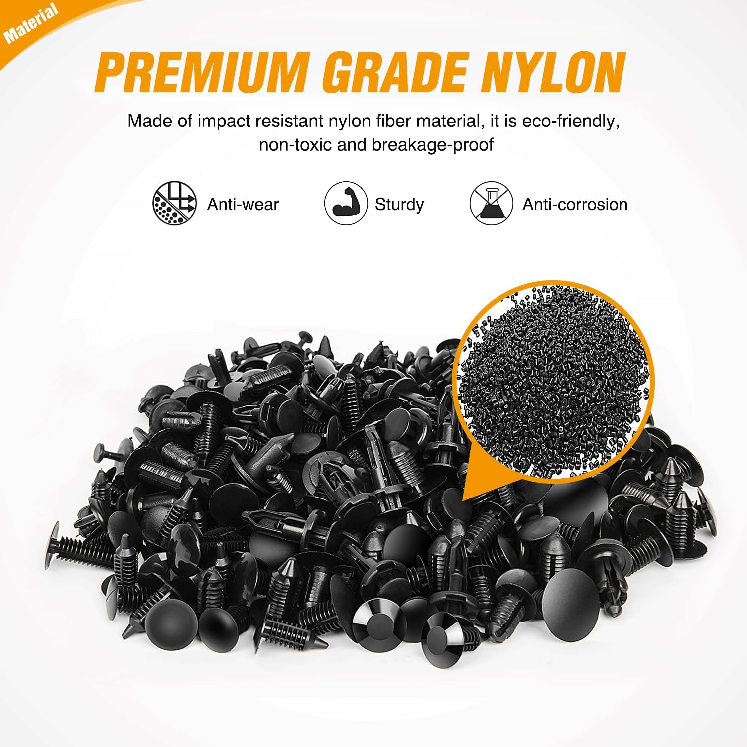 GOOACC 240PCS Bumper Retainer Clips Car Plastic Rivets Fasteners Push Retainer Kit 12 Popular Sizes Auto Push Pin Rivets Set -Door Trim Panel Fender Clips for GM Ford Toyota Honda Chrysler - Image 5