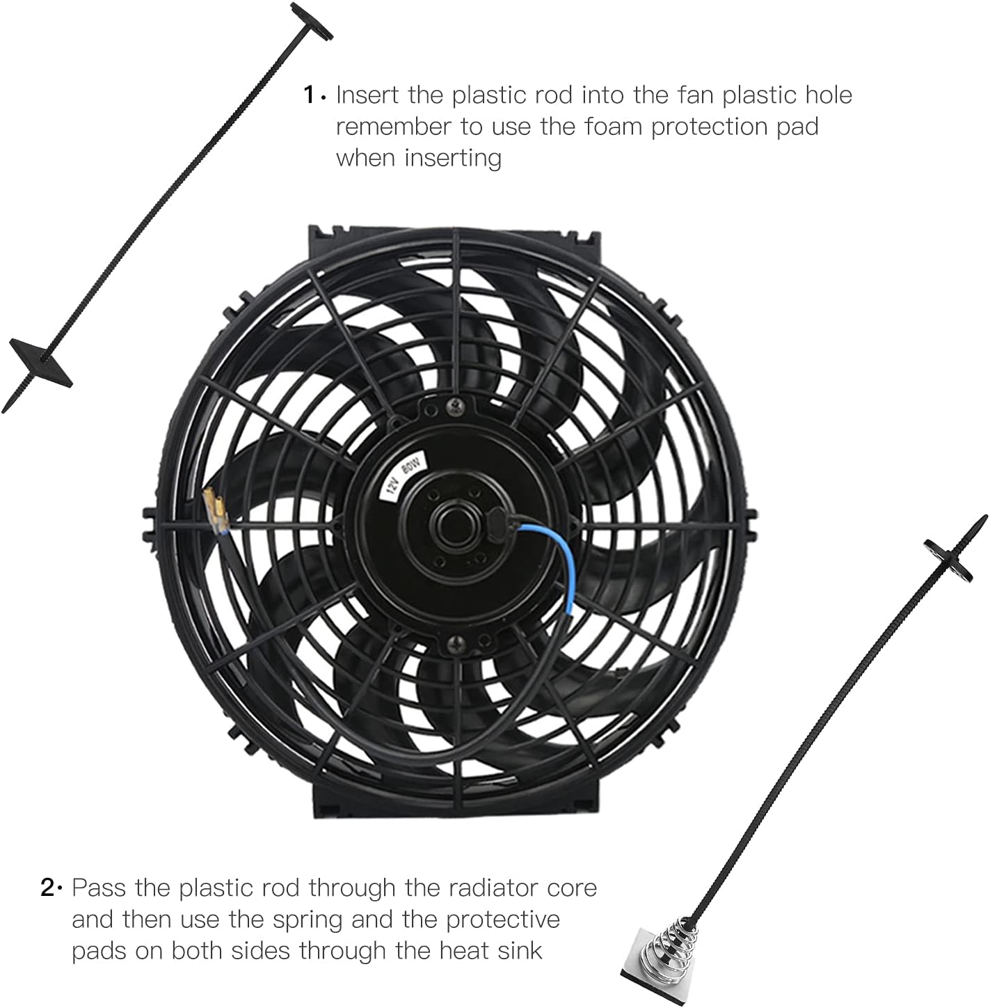Mellbree 2-Pack Electric Riator Fan Mounting Kit Compatible for Electric Cooling and Transmission Cooler - Image 2