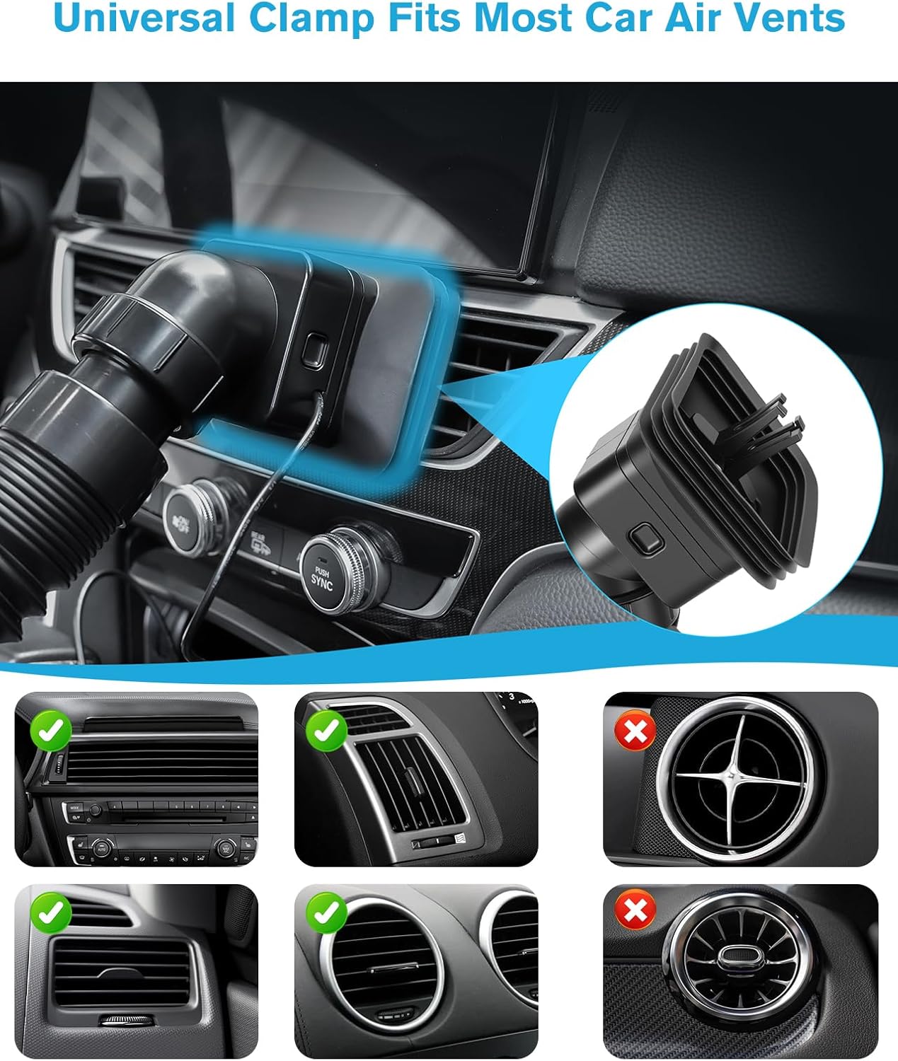 Car AC Vent Extender with Build-in Fan, Extendable Back Seat Air Conditioning, Directs Cool or Warm Air to kids, Elderly & Pets, Portable AC Hose, Universal for Vehicles - Image 5