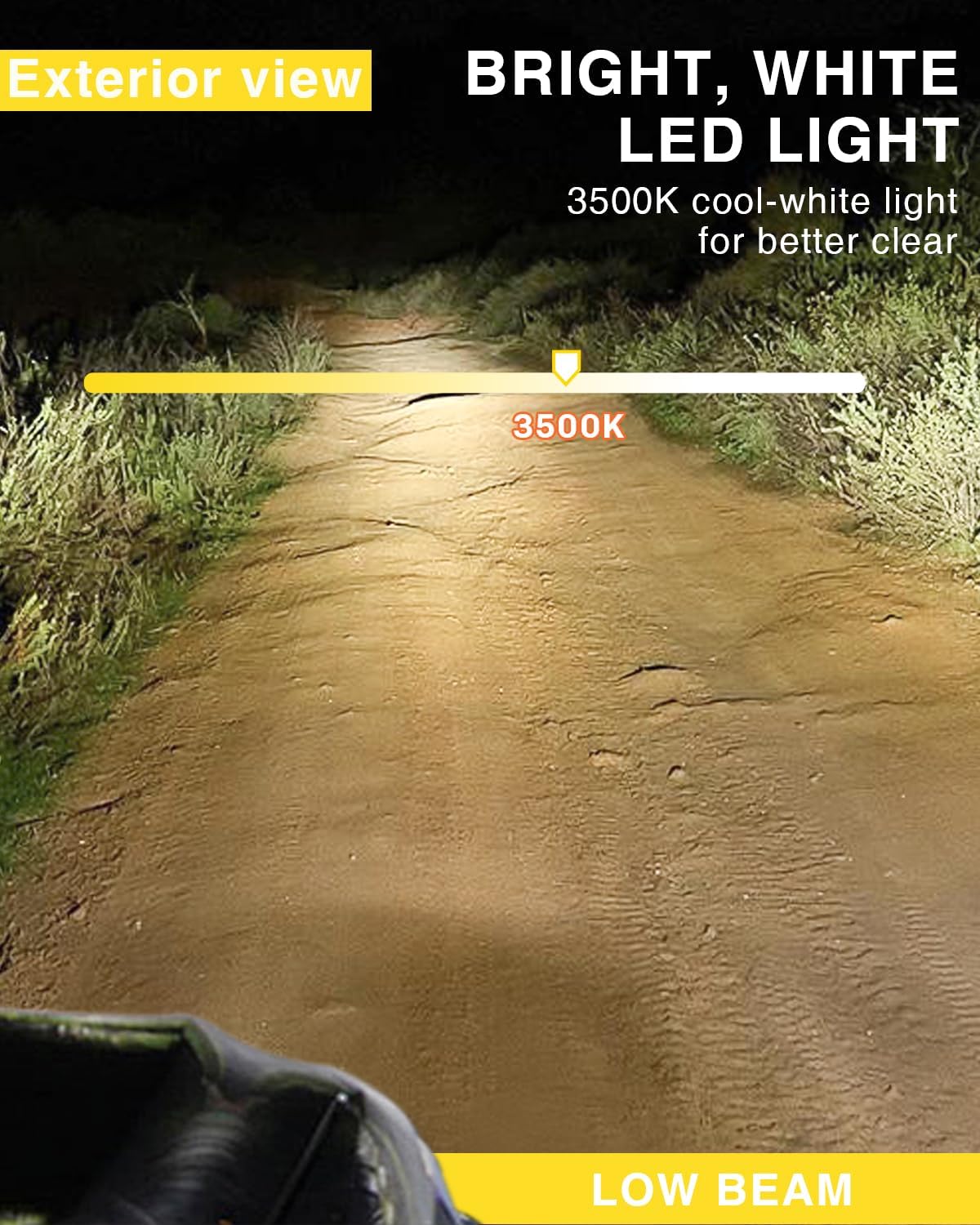 H6054 LED Helights,Pair Rectangular 5x7 7x6 LED Helight Hi/Low Sealed Beam Replacement Helamp Compatible with Jeep Wrangler YJ XJ Chevy Express Ford GMC Savana Toyota Pickup Truck Van - Image 6