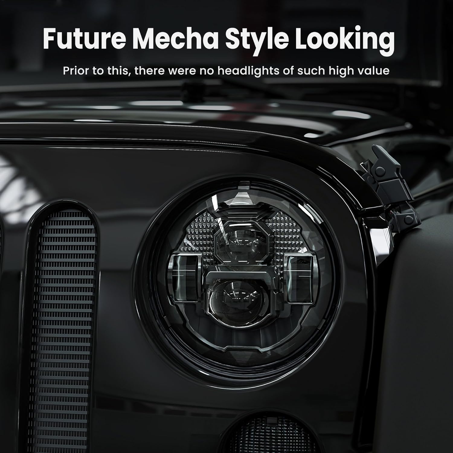 HWSTAR Pair New 1000% Bright Anti-glare 7 Inch Led Helights Round Compatible with Jeep Wrangler JK JKU TJ LJ Chevy Ford GMC Dodge Mazda Nissan Mack VW etc DOT Approved H6024 Hi/Low Sealed Beam - Image 2