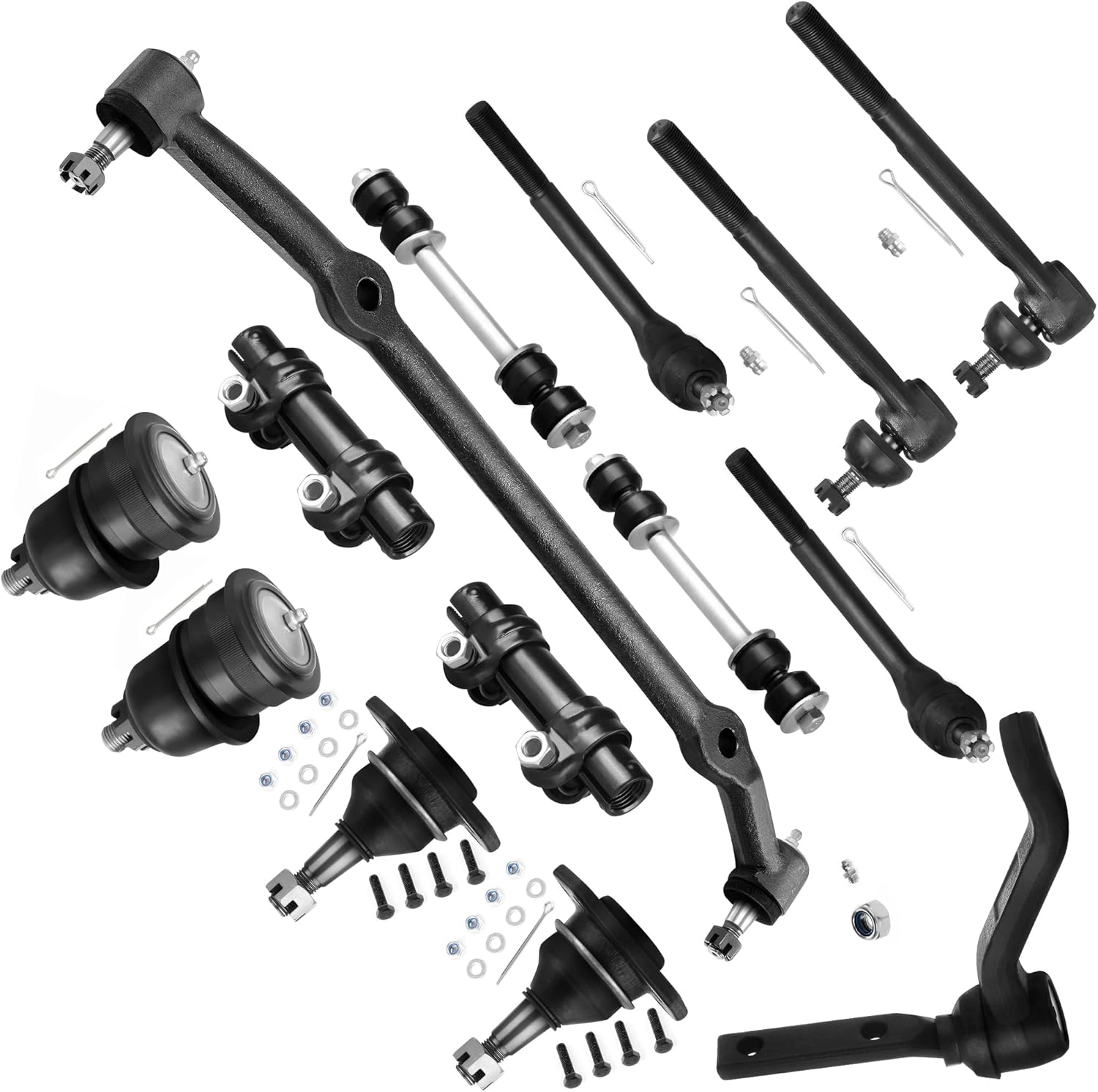 SCITOO 14pcs Front Suspension Kit Center Link Tie Rod End justing Sleeve Sway Bar Link Ball Joint Idler Arm Fit 1978-1987 For Buick Regal For Chevy El Camino Monte Carlo