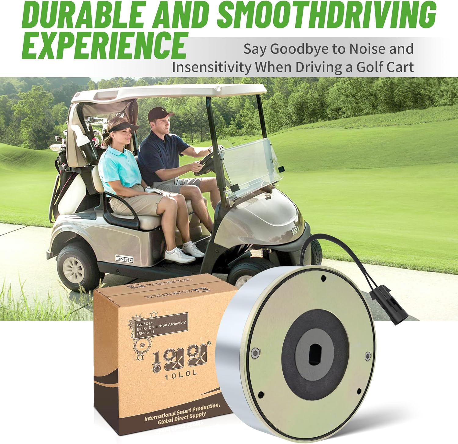10L0L 2025 Upgred Golf Cart Motor Brake for EZGO RXV 2011-up 48V Electric, Replace OEM# 617766 - Image 4