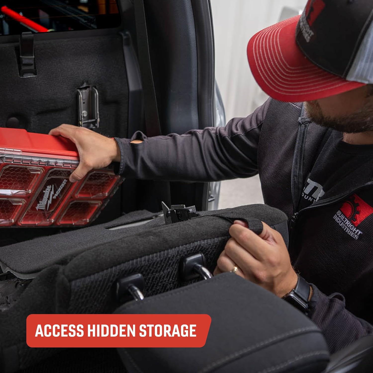 BuiltRight Industries Rear Seat Release for 2009–2025 Ford F-150, F-250, F-350, F-450 & Raptor – SuperCab & SuperCrew - The Original, Me in USA - Image 5