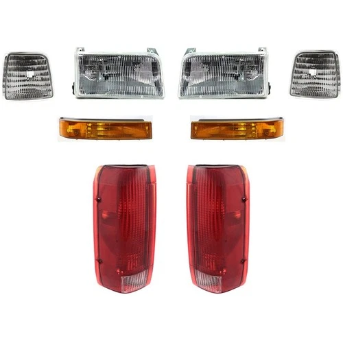 Headlights Turn Signal Corner Light Tail Light For 92-96 Ford F-150 F-250 F-350