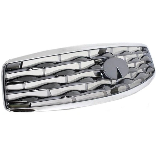 Grille For 2009-2011 Infiniti FX35 FX50 Chrome Shell w/ Gray Insert Plastic - Image 3