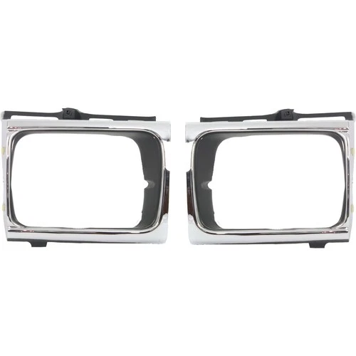 Headlight Headlamp Door Set For 1992-95 Toyota Pickup Left and Right Chrome 4WD
