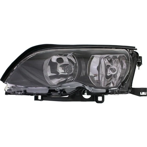 Left & Right Side Headlight For BMW 325i 2002-2005 Halogen w/ Bulbs Black Bezel - Image 3