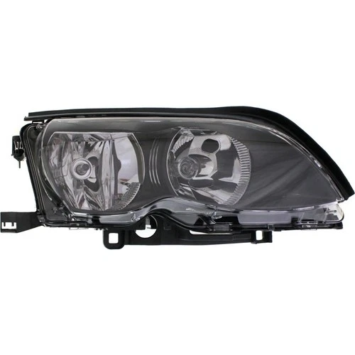 Left & Right Side Headlight For BMW 325i 2002-2005 Halogen w/ Bulbs Black Bezel - Image 4