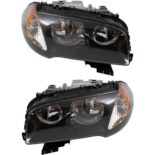 Driver and Passenger Side Headlight For BMW X3 2004-2006 Halogen with Bulb(s)